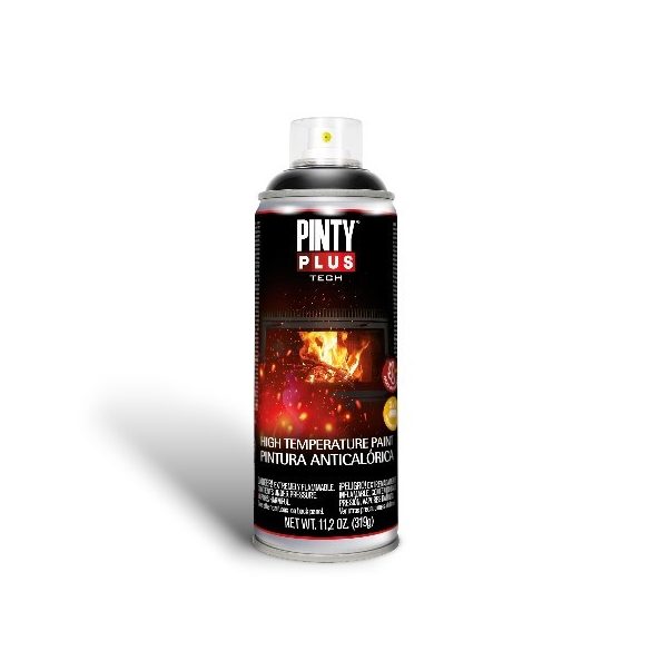 PINTY TECH hőálló fekete festék spray / 400 ml 