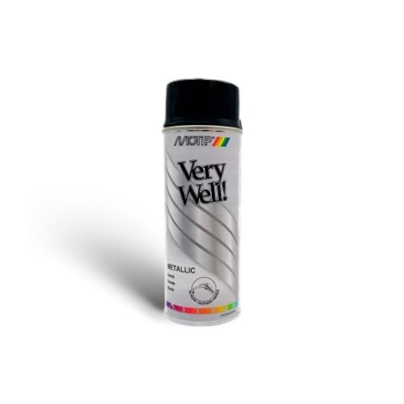 MOTIP VERY WELL metál fekete festék spray / 400 ml