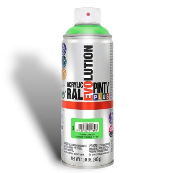 PINTY EVO akril fluor zöld spray F136 / 400 ml